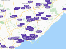 Toronto MLS Rentals map